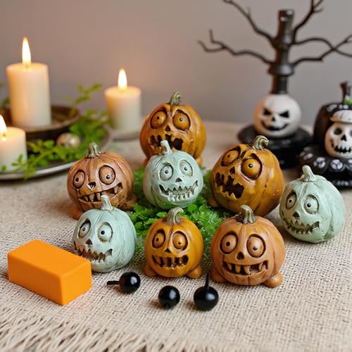 U WONDERFUL Mini Pumpkins Fall Decorations - 12PCS Halloween/Thanksgiving Small Pumpkins Plant Decorations for Pots, Fall Table Decor for Home, Farmhouse, Harvest Table Centerpiece — view 3