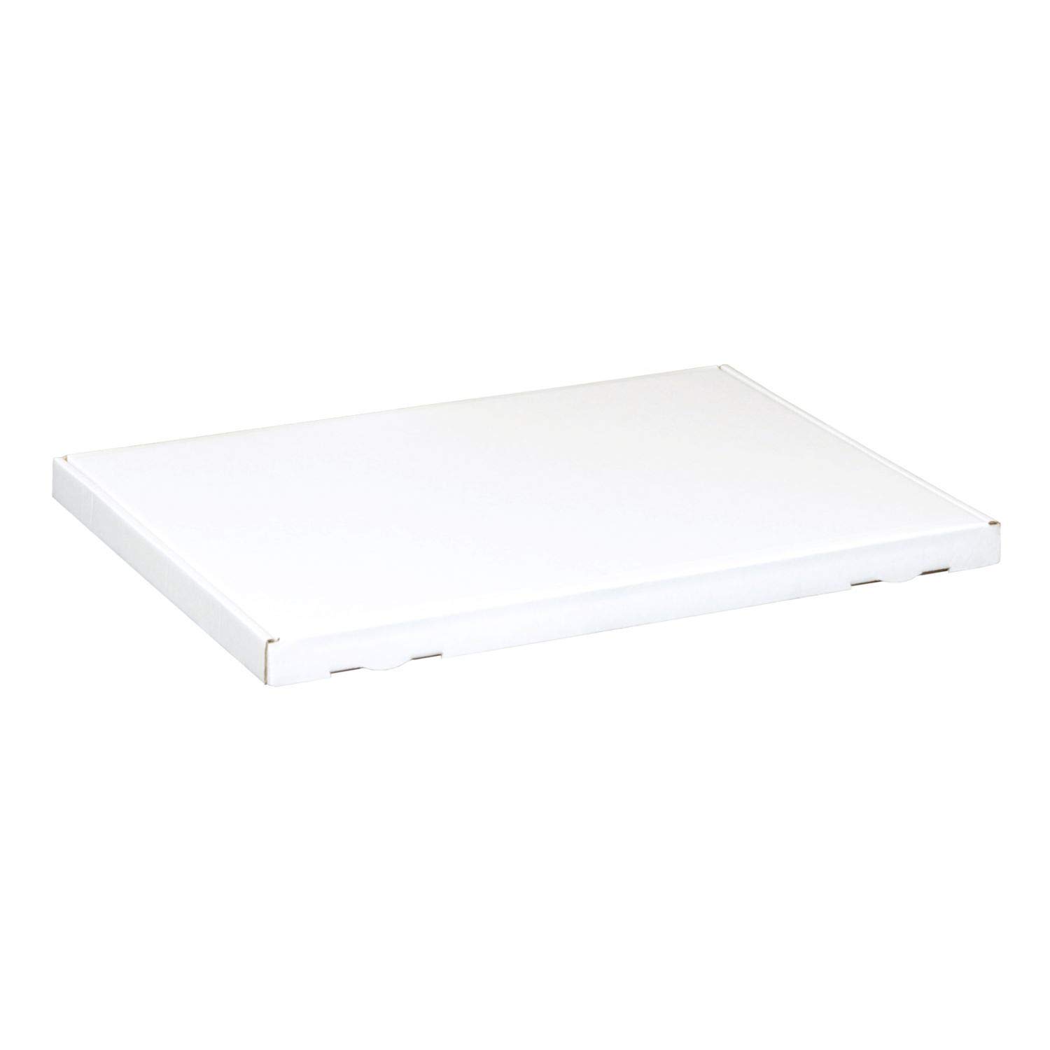 smiley pack 100x Großbriefkartons 350 x 250 x 20 mm weiß DIN A4 B4 stabiler Versandkarton Postkarton Faltschachtel für Warensendung, Büchersendung und Großbrief mit Steckverschluss (100 Stück)