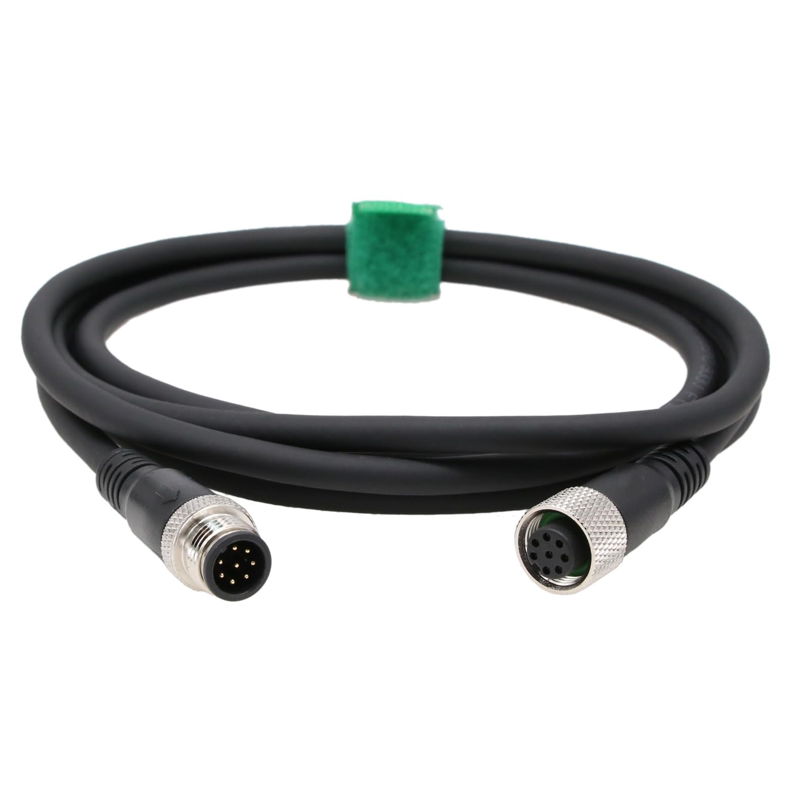 HangTon M12 8 pin Female to 8 pin Male A-Coded Cable for Waterproof Industrial Actuator Profibus Automation Cognex Sensor Camera 60cm