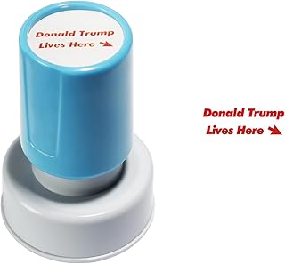 Donald Tru Lives Here Stamps YQBOOM Self Inking Stamper for Tru 2024 Rubber Stamp for Business Office Supplies