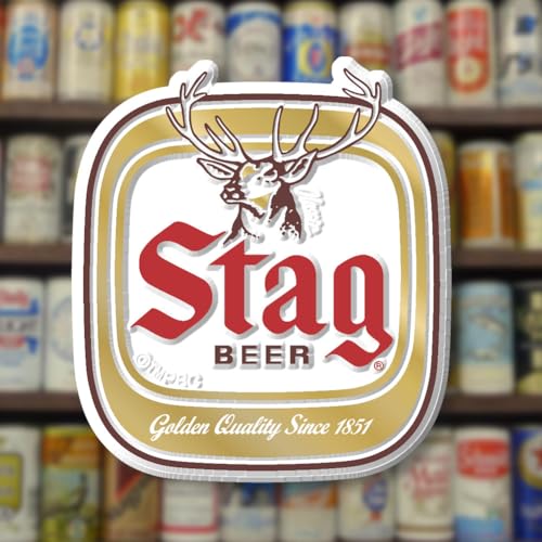 Imán Vintage Logo Stag Beer 2.5 x 2.8 pulgadas miniatura 4