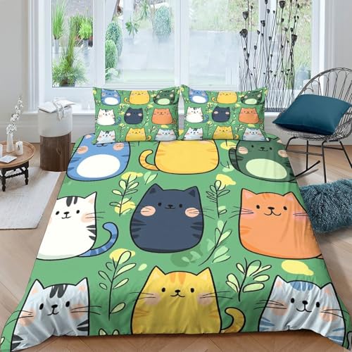 Housse de couette hypoallergénique microfibre douce motif chien 3D