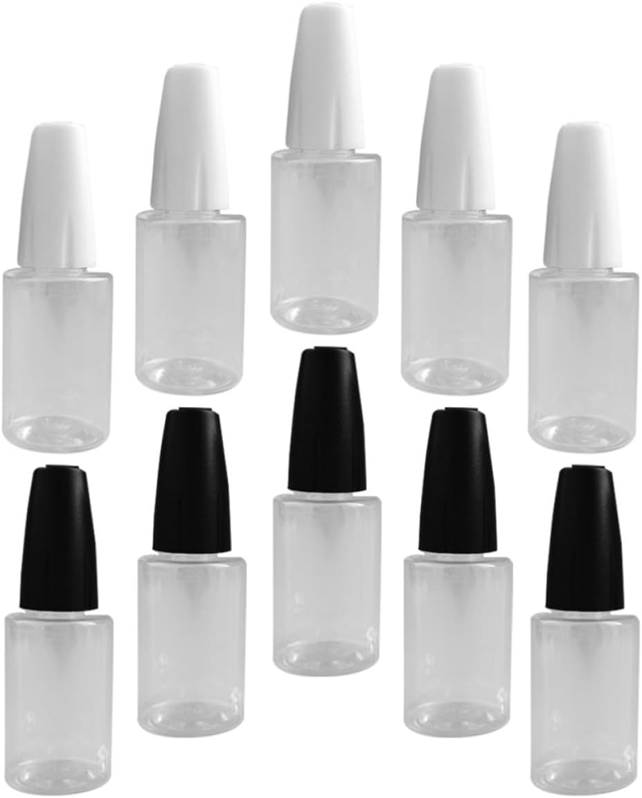 10pcs 10ml Needle Tip Glue Bottles Applicator Set with Fine Precision Tip, Pet Material, Easy to Squeeze for Essential Oil Users and Scientific Laboratories