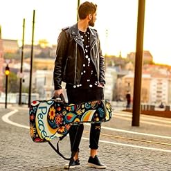JRHEJTFZ Housse pour guitare acoustique de 1,9 cm d’épaisseur – Imperméable – Durable et élégant – Joli signe de paix, Multicolore., 42.9×16.9×4.7 in, Motif imprimé tendance - Les Beatles, Paul McCartney, John Lennon, RIngo Starr, George Harrison JRHEJTFZ Housse pour guitare acoustique de 1,9 cm d'épaisseur - Imperméable - Durable et élégant - Joli signe de paix, Multicolore., 42.9x16.9x4.7 in, Motif imprimé tendance – Image 6
