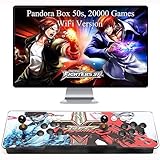 Pandora Box 50s Arcade Game Console Machine - 20000 Juegos Instalados, Versión WiFi, 1920x1080P, Juegos 2D/3D, Buscar/Guardar/Ocultar/Pausa/Descargar Juegos, Juego Online 1-4 Jugadores