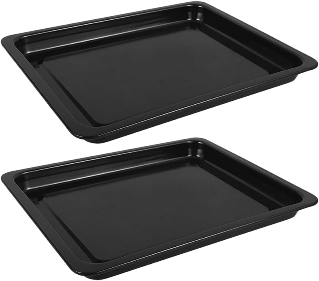 2pcs Enamel Oven Trays Commercial Grade Baking Cookie Pan High Heat Resistance Easy Clean for Home Restaurant