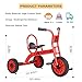 Preschool Kids Tricycles for 5-7 Year olds, Durable Pedal Trike for Boy Girl, Sturdy Metal Frame, Solid Rubber Tires, Ideal Daycare Kindergarten Joyride & Elementary Outdoor Playground Equipment