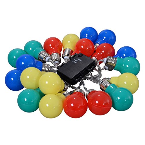 S AFSTAR Safstar Ball Fairy Lights LED Globe String Lights Colorful Waterproof Decorative Lights for Outdoor Indoor Bedroom Outside Wedding Patio Christmas Xmas Holiday Party (20 Balls)