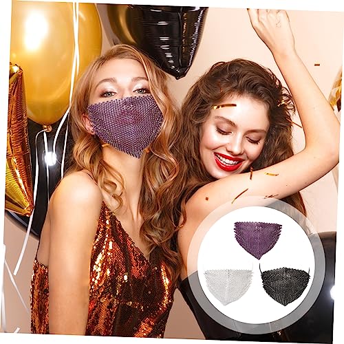 3 Pecas máscara com furadeira máscara da moda capa de máscara de festa mascarar máscara de baile más