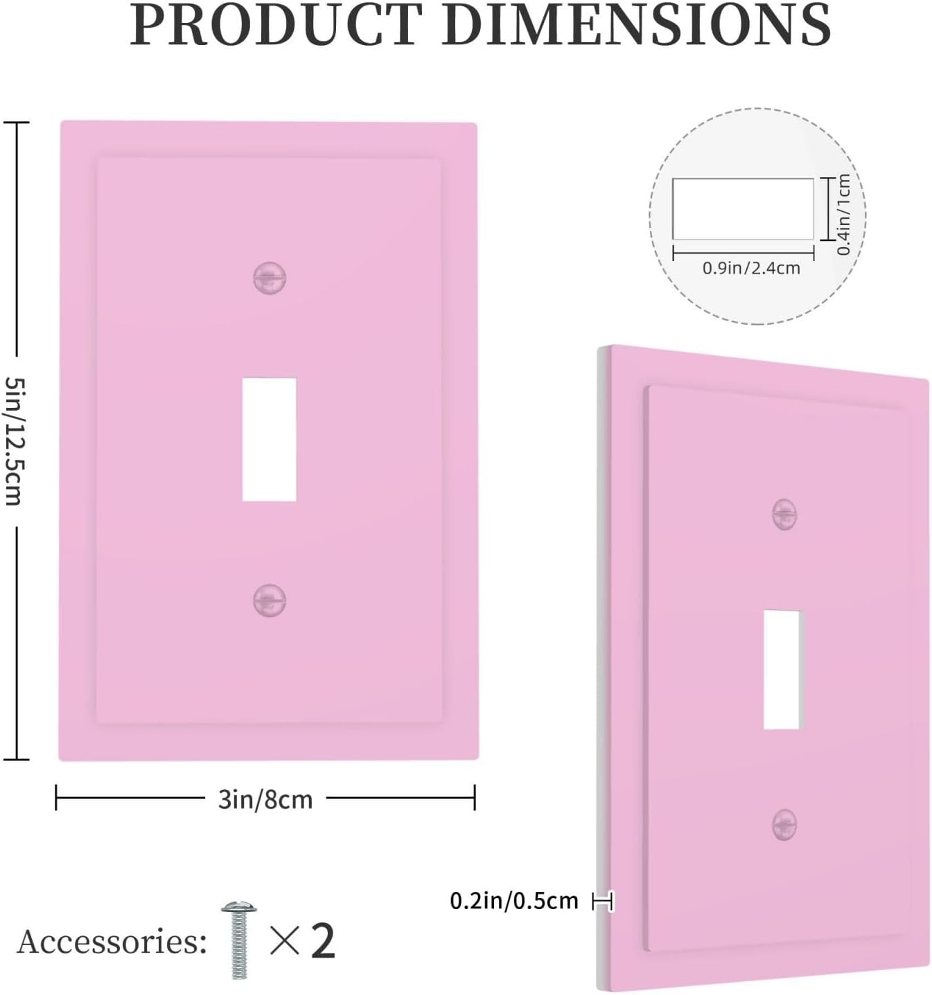 Decorative Light Purple Toggle 1-Gang Toggle Light Switch Cover, Pretty Beauty Romantic Lavender Girly Fashion Trendy Elegant Purple Single Electrical Device Switch Face Wall Plate One Gang image 5
