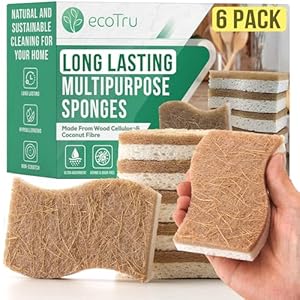 ecoTru Natural Kitchen Sponges, Com...