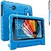 Protective Case Compatible Samsung Galaxy Tab E Lite 7.0 with Screen Protector and Stylus, AFUNTA Convertible Handle Stand EVA Case, PET Plastic Cover and Touch Pen for Tablet 7 Inch - Blue