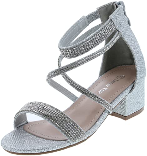 Image of Lucky Top Girls Dress Sandal Low Heel Ankle Strap