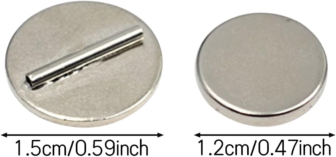 6 Pieces Mini Magnetic Pin Brooch Converters | Invisible Magnetic Pin Backs for Scarf, Shirts, and Thin Fabric | Silver Metal Lapel Pins Holder