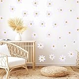 36 sztuk tatuaży ściennych do pokoju dziecięcego, białe, stokrotki, samoprzylepne, naklejki ścienne, dekoracja ścienna, dekoracja ścienna w stylu boho, dla dziewcząt i chłopców, do pokoju dziecięcego,