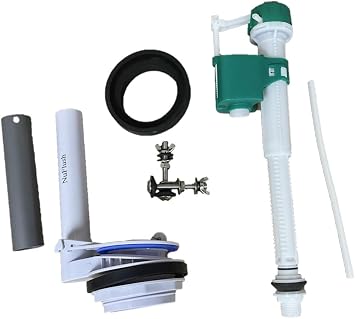 Glacier Bay Toilet Repair Kit for 3 inch Flush Valve for Two Piece Toilet has Adjustable Fill Valve with all the Hardware to install.