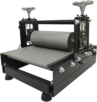 PreAsion Etching Press Machine Etching Printing Press Printmaking Letterpress Machine Printmaking Rubbing Machine Plaster Wood Paper Slab Roller Size: 28 * 10cm (11 * 3.9 )