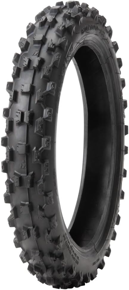 Tusk EMEX T-35® Soft/Intermediate Terrain Tire – 90/100x14 Front or Rear – Deep Tread Off-Road Trail– Tube Type Motocross Motorcycle Dirt Bike Tire