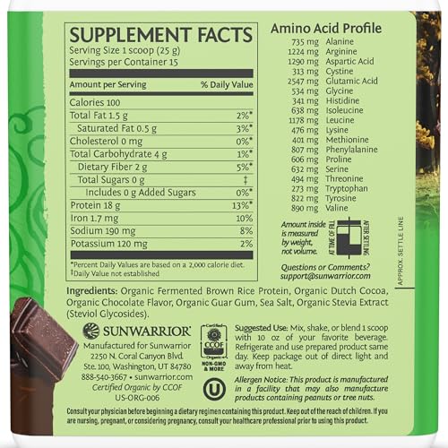 image for Brown Rice Protein Powder with Bcaa & Amino Acids Raw Rice Protein Sha