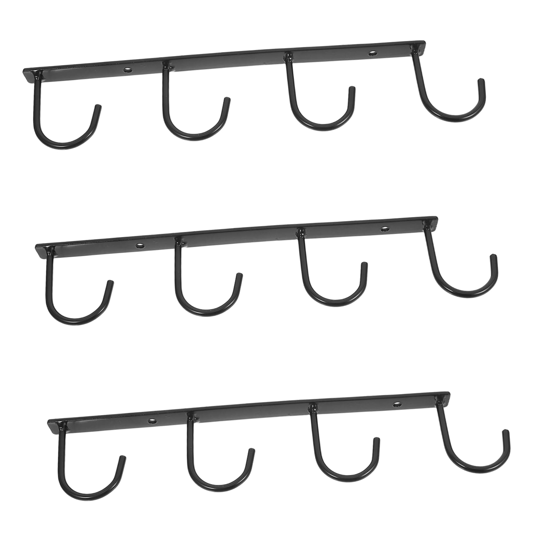 Alipis 3 Piezas Colgador De Tazas Estante De La Taza De La Pared Ganchos Para Tazas De Café Titular De La Taza De Café Taza De Almacenamiento Portavasos De Pared Planchar Black