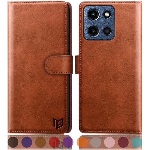SUANPOT Compatible with Moto G 5G 2025/Moto G 5G 2026/Play 2026 Wallet case with RFID Blocking Credit Card Holder,Flip Book PU Protective Cover Women Men for Moto G 5G 2025 Phone case Light Brown by SUANPOT - Used condition - US$6.06