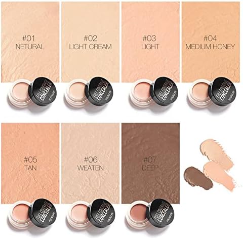 Eye Concealer, Full Coverage Concealer for Dark Circles Treatment Creamy Spot Acne Correcting Concealer,Full Coverage & Highly Pigmented(#2 Light Cream)