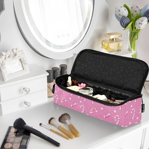 Candy Canes Stars Marble Bolsa de Viaje para Herramientas de Cabello con Mat Resistente al Calor para Planchas y Rizadoras, Organizador Portátil miniatura 7