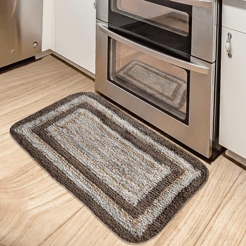 Image of Door Mats for Home | Door Mats for Home Entrance | Door Mat for Bathroom| Soft & Super Absorbent Mats for Shower | Washable, Non-Slip & Quick-Drying Mats (Pack of 2) (Multicolor 7)