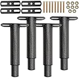 Facile à installer - Notre structure de support pour pieds de lit est simple, pieds de lit réglables en hauteur (plage de réglage : 12 à 18 cm), facile à installer. Vous pouvez facilement régler la hauteur souhaitée en tournant et en vissant légèrement la base du pied de lit.