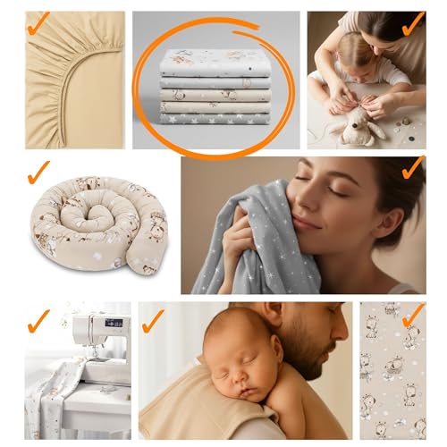 Stoff Meterware Baumwollstoff 1 M x 160 cm - Stoffe zum nähen aus reine baumwolle fabric futterstoff dekostoff für patchwork canvas und sewing nähstoff Oeko-Tex Hirsch