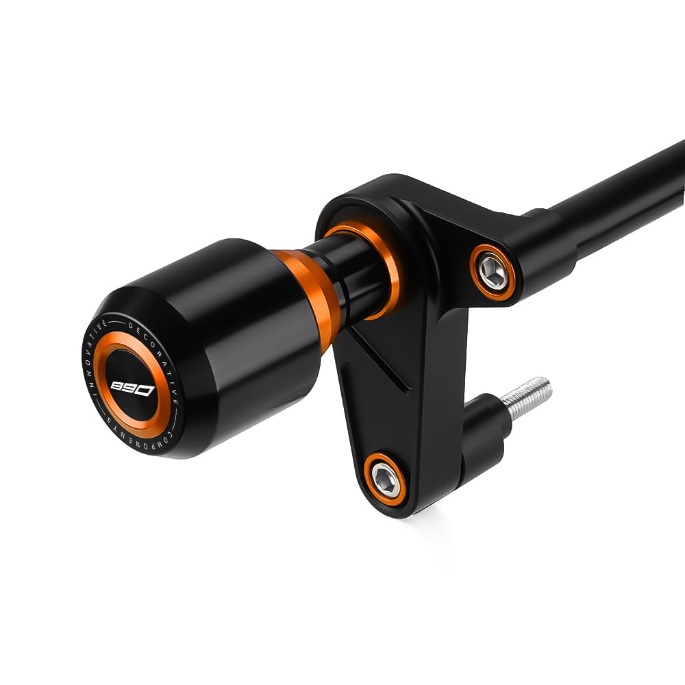 Modeer Motorrad Sturzpads Kompatibel mit DUKE 790/890 Duke/R 2018-2025 Rahmen Slider Sturzschutz duke 890 r 890duke zubehör (890-orange)