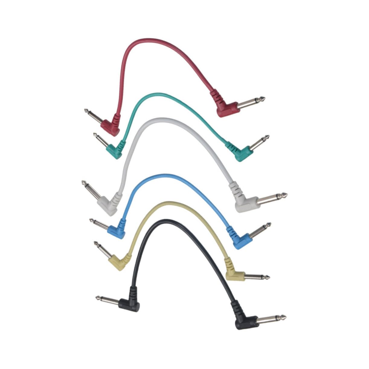18stücke Elbow Gitarren-effektpedalkabel Hochwertige Patchkabel Gitarre Und Bass Robuste Und Langlebige Für Effektpedal-boards Und Musikzubehör