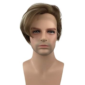 Aimole Lace Front Wig Men Hair Short Straight Synthetic Wigs Heat Resistant Fiber Natural Hair