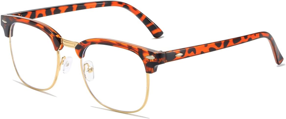 Fashion Vintage Classic Semi-Rimless Half Frame Clear Lens Glasses - Image 7