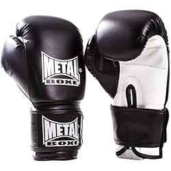 Metal Boxe MB200 - Guantes de Boxeo para Entrenamiento, Color Negro, Talla 12 oz