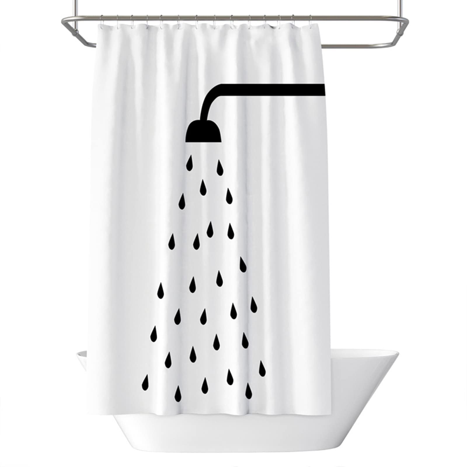 Rideau douche polyester blanc KnSam 240x200cm pour éviter l'humidité