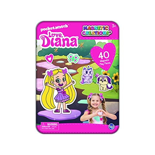 Love Diana - Magnetic Creations Tin - Dress Up Play Set - Includes 2 Sheets of Mix & Match Dress Up Magnets with Storage Tin. Great Travel Activity for Kids and Toddlers!