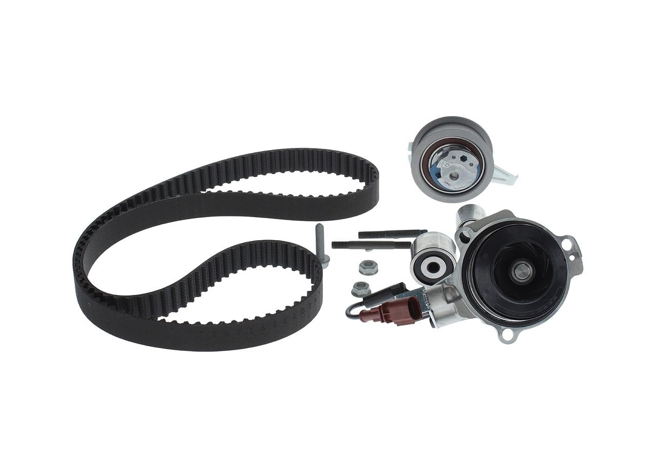 BOSCH 1 987 946 383 Bomba de agua + kit de correa de distribución Número de dientes: 145 25 mm Compatible con VW Golf 7 Hatchback 5G1, BQ1, BE1, BE2 Passat B8 Variant 3G5, CB5, SKODA, AUDI