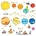 DECOWALL DW-1707N Pianeti e Spazio Adesivi da Parete Decorazioni Parete Stickers Murali Soggiorno Asilo Nido Camera da Letto per Bambini (Ver. Inglese)