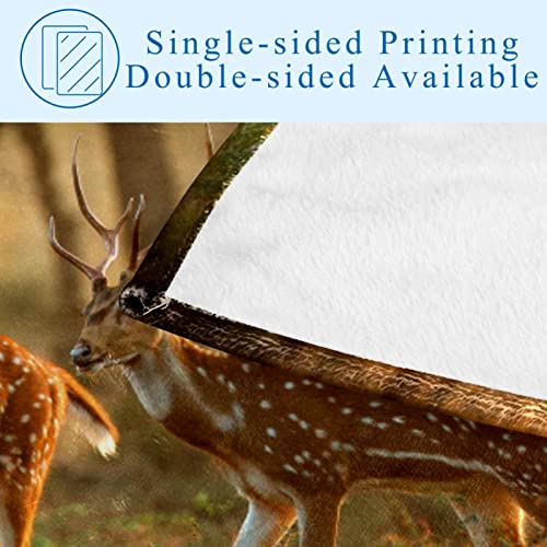 Couverture douce cerf 150x100 cm pour lit et canapé - 5