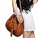 OVERMAL Women Leather Messenger Hobo Bags Handbag Shoulder Bag Tote Purse (Brown)