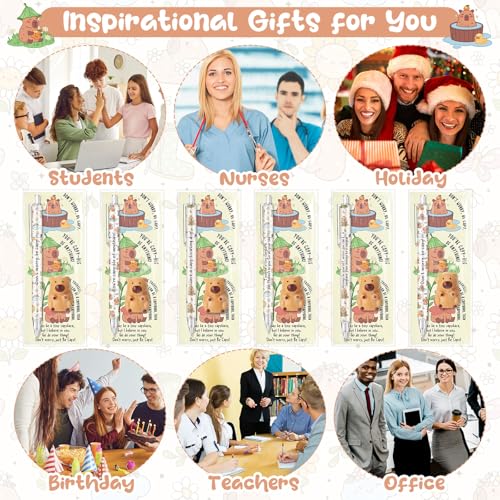 Stylo à bille inspirant capybara pack 20 balles anti-stress enseignant - 6