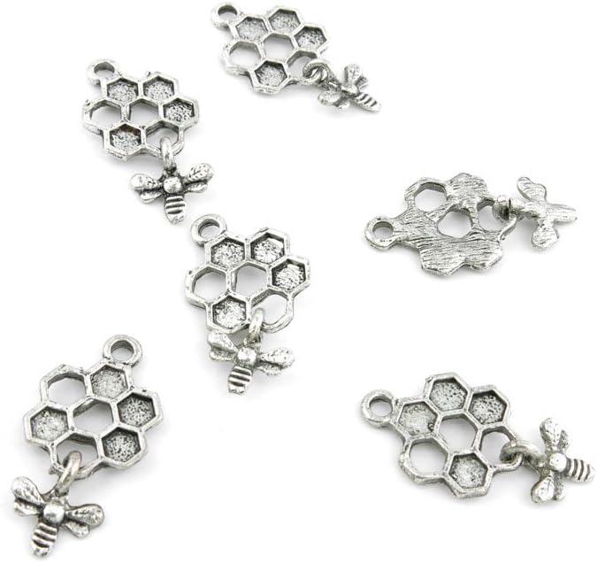 170 Pieces Antique Silver Jewelry Making Charms Pendant Lots Bulk Necklace Repair Retro DIY Y0944 Bee Beehive