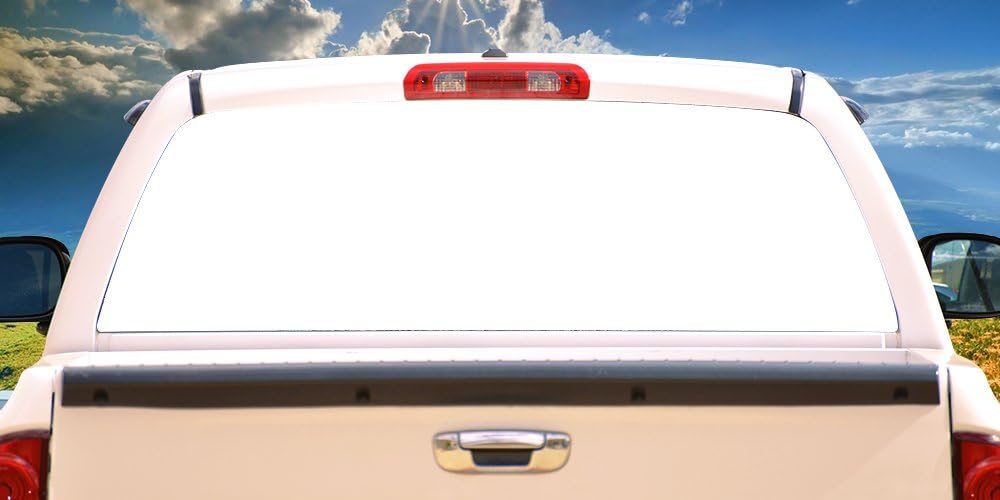 SignMission White�Rear Window Graphic Back Truck Decal SUV View Thru Vinyl