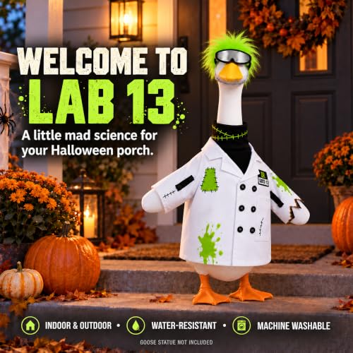 QIONG Halloween Dr. Goose-13 3-Piece Mad Scientist Porch Goose Outfits - image 2