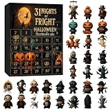 31 Noches de Terror - Calendario de Adviento de Halloween 2026, Caja de Regalo para el Calendario de Adviento de Halloween 2026, Muñecas de Terror Coleccionables, Decoraciones en Miniatura y Adornos