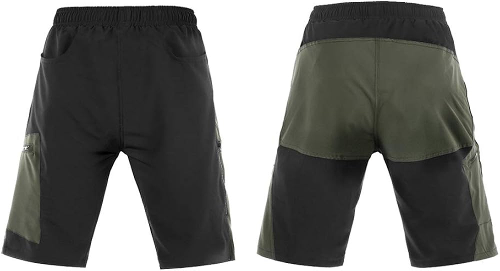 TOM SHOO Men's 3D Padded MTB Mountain Bike Shorts Lightweight Cycling Biking Riding Shorts Cycle Wear Relaxed Loose-fit Black : Clothing, Shoes & Jewelry