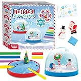 Creativity for Kids Make Your Own Holiday Snow Globes - Christmas Gifts and Crafts for Girls, Create 2 Snow Globes, Holiday Crafts for Children, Christmas Activities (Ages 6+)