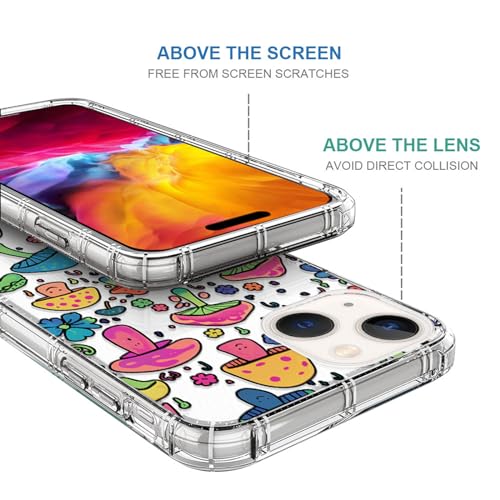 Coque iPhone 14 transparente en silicone TPU souple de 6,1 pouces