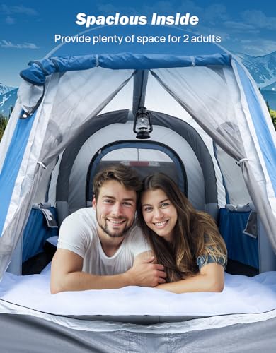 image for JOYTUTUS Inflatable Truck Bed Tent 5.5FT with Awning, Includes Air Pum